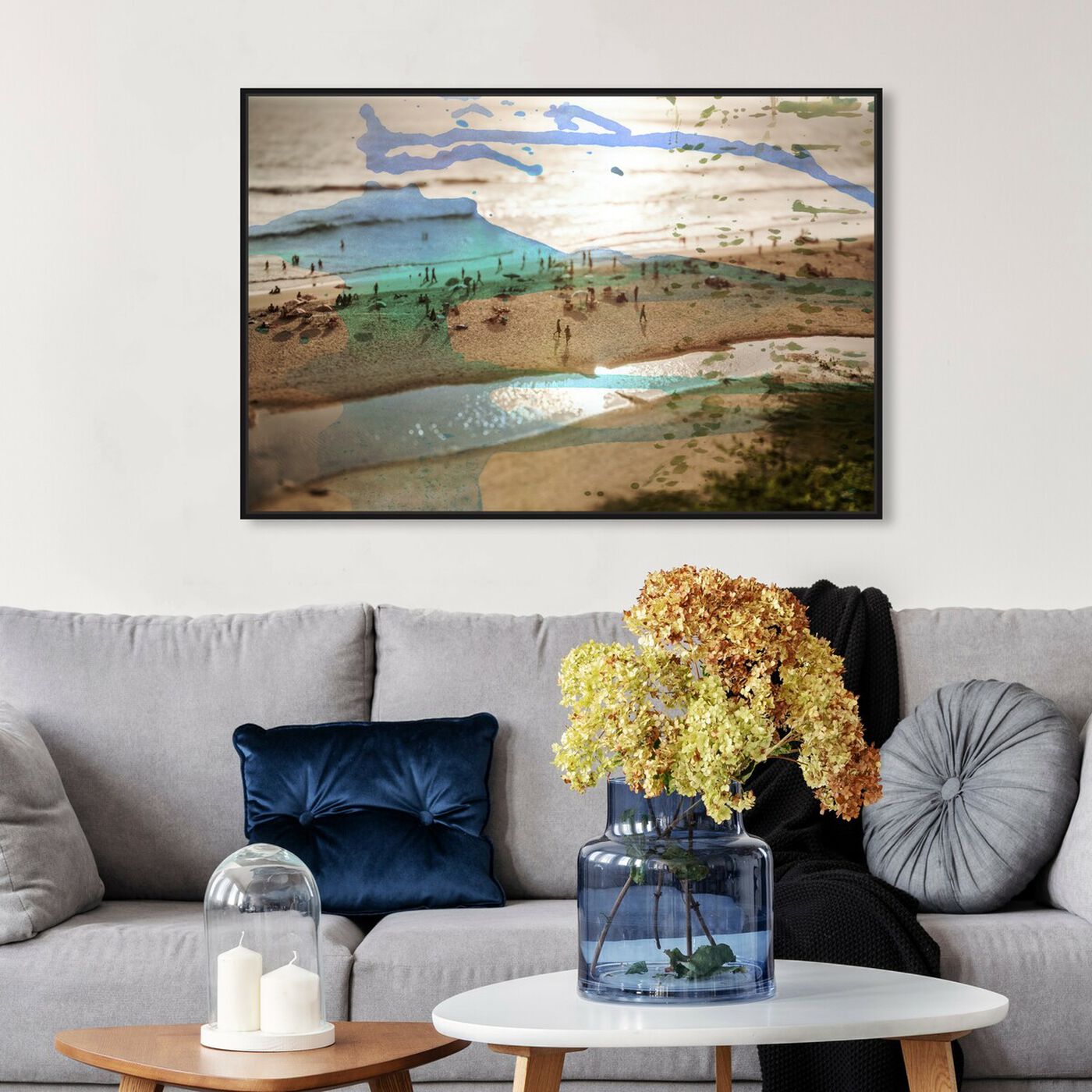 Hanging view of Tunitas Beach featuring nautical and coastal and coastal art.
