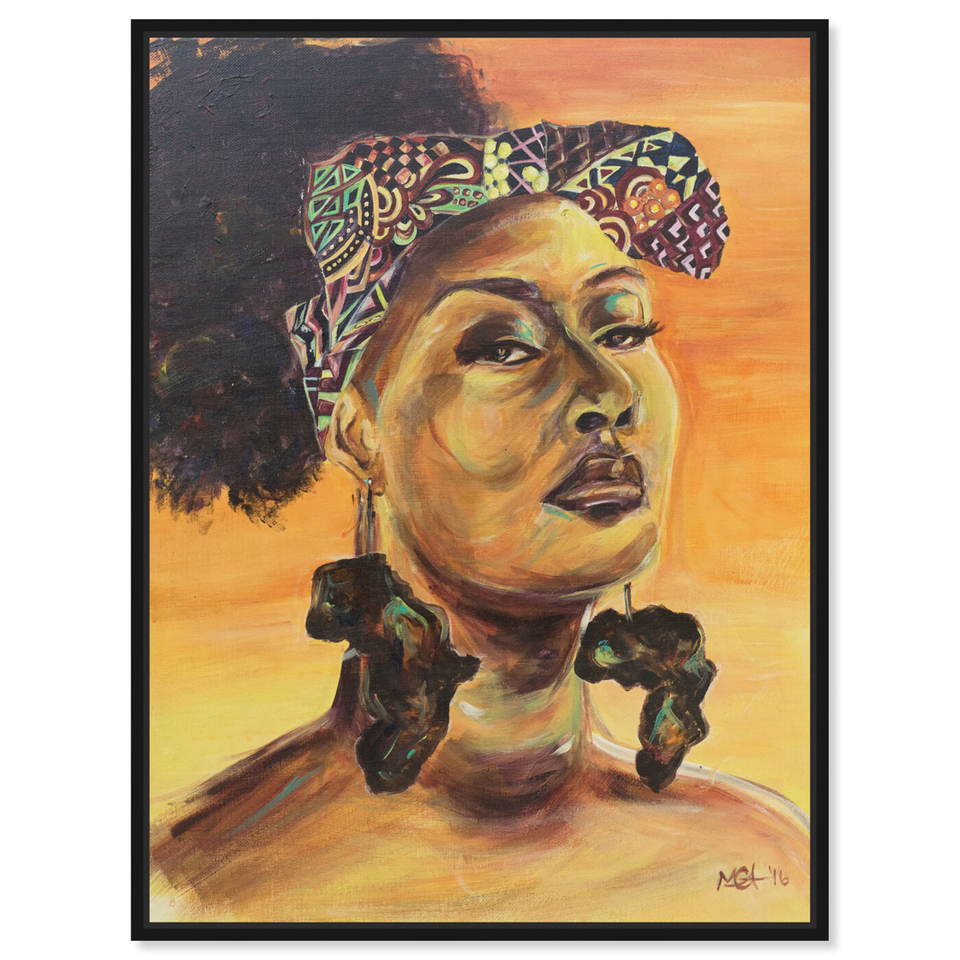 Front view of Marissa Anderson - African Pride featuring people and portraits and portraits art.
