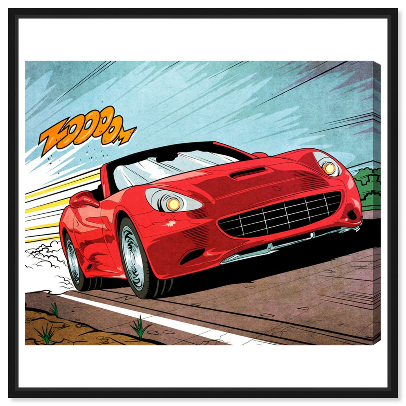 Front view of Vroom featuring advertising and comics art.