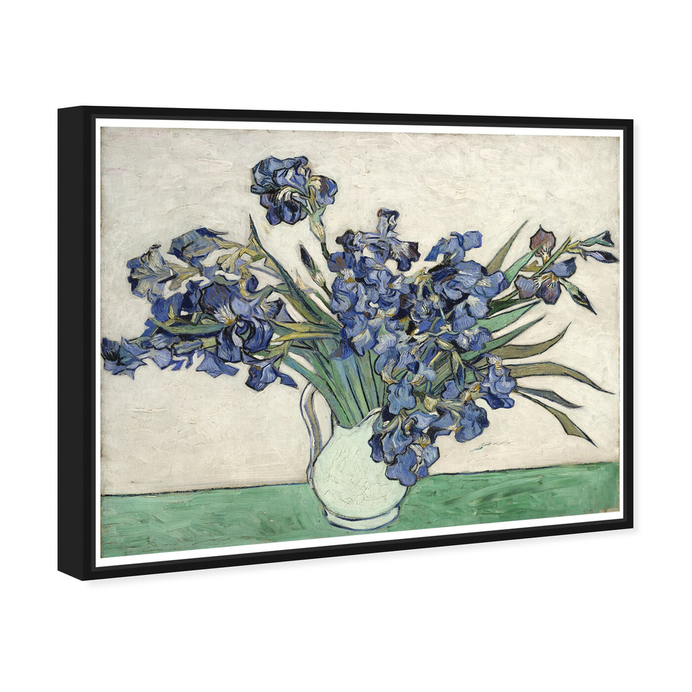 Angled view of Van Gogh - Irises featuring floral and botanical and florals art.