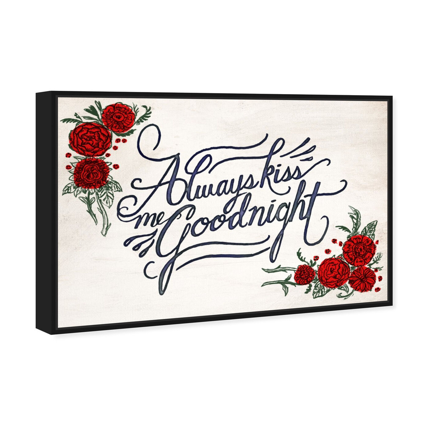 Angled view of Goodnight featuring typography and quotes and love quotes and sayings art.