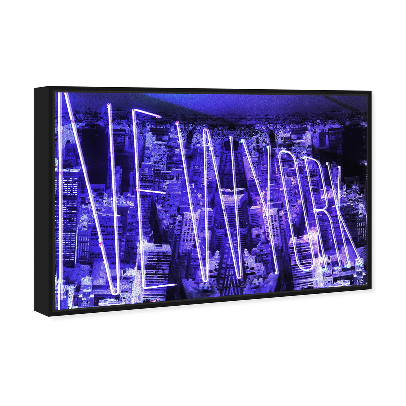 Angled view of New York Neon featuring cities and skylines and united states cities art.