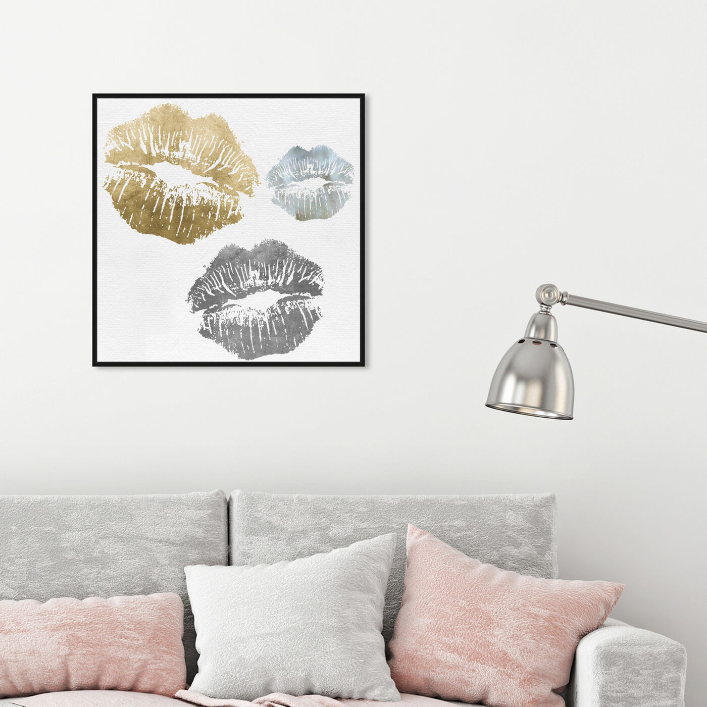 Hanging view of Luxury Kiss featuring fashion and glam and lips art.