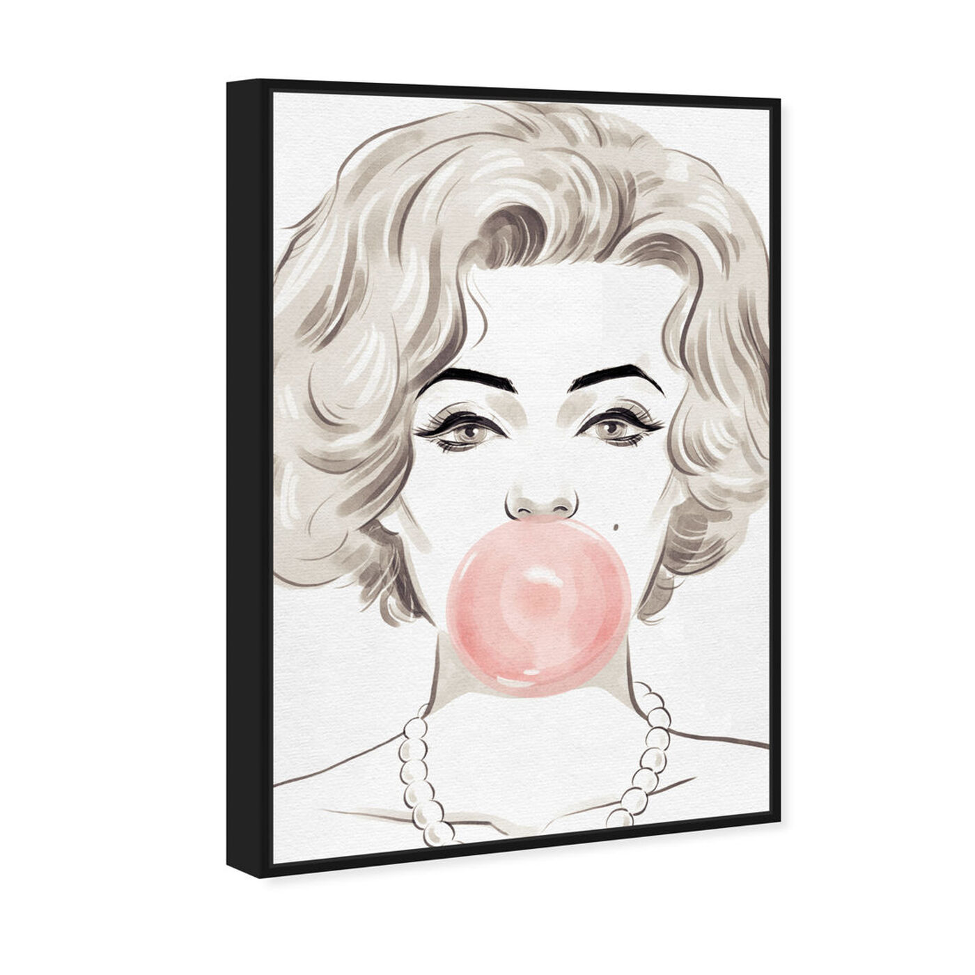 Angled view of Bubblegum Beauty featuring fashion and glam and portraits art.