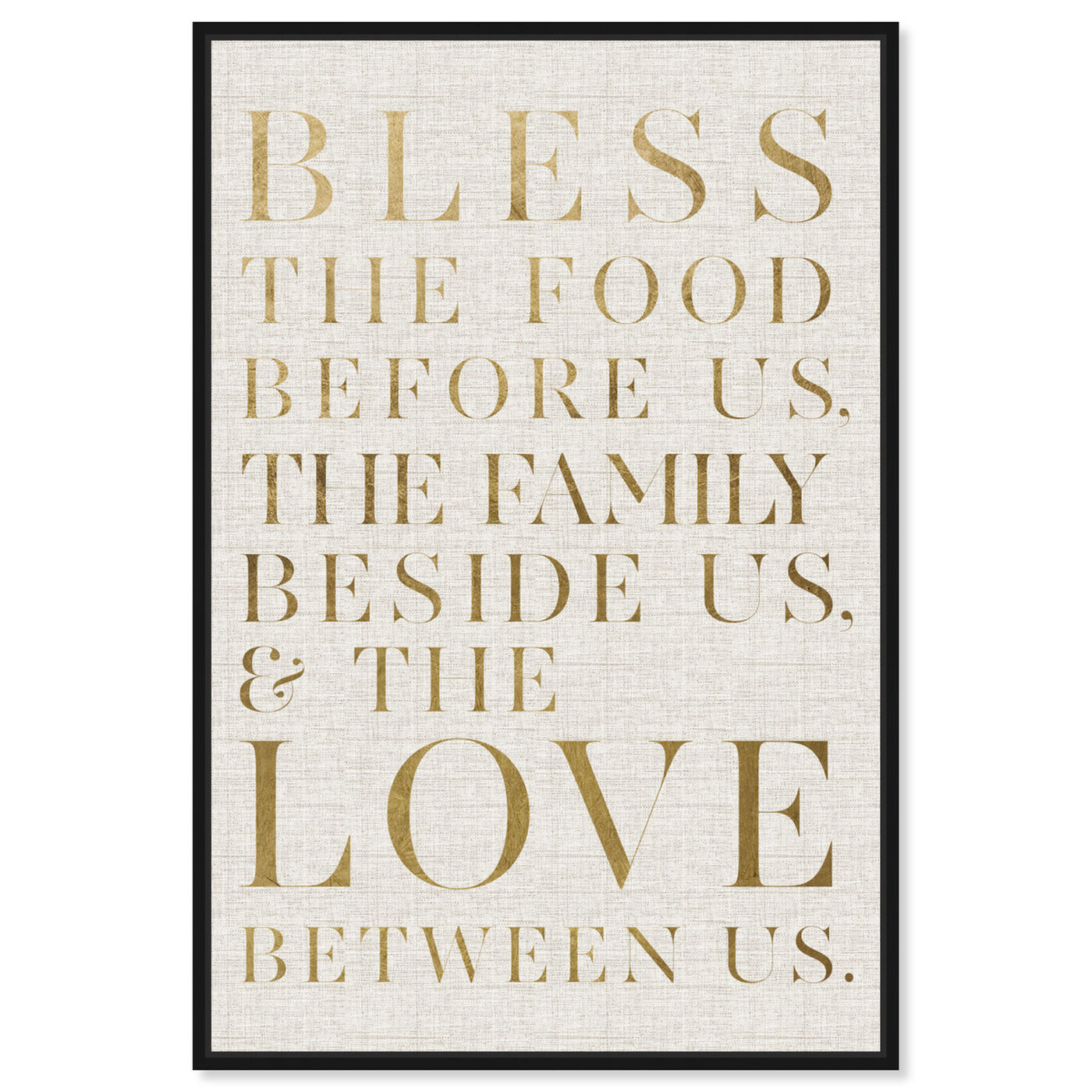 Front view of Bless This Family featuring typography and quotes and family quotes and sayings art.