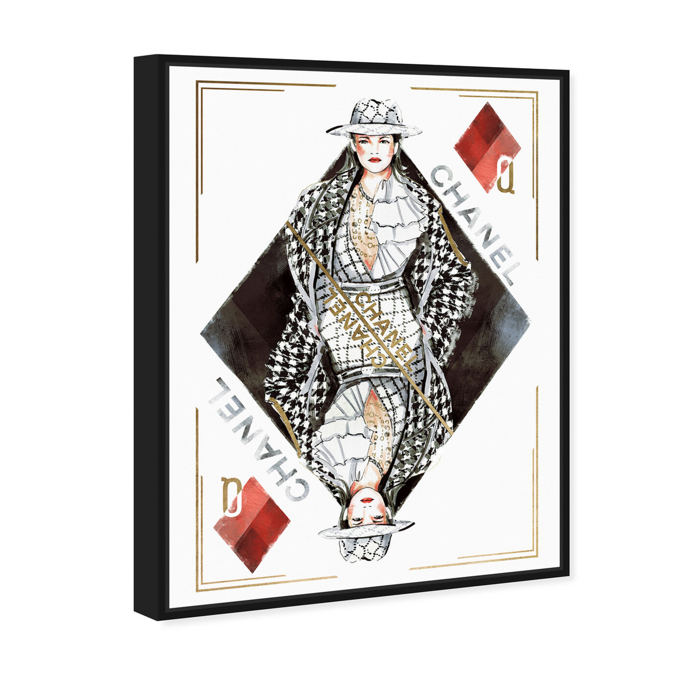 Angled view of Queen of Diamonds Classic featuring fashion and glam and outfits art.