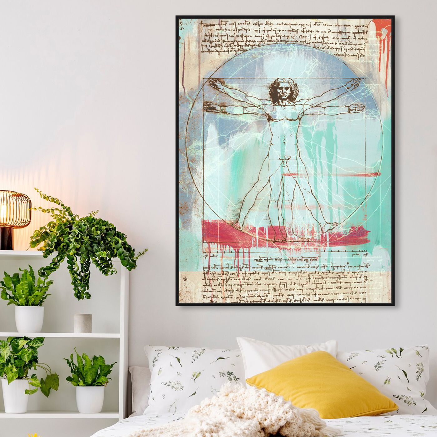 Hanging view of Sai - Vitruvian Man 3EH2821 featuring education and office and scientist art.