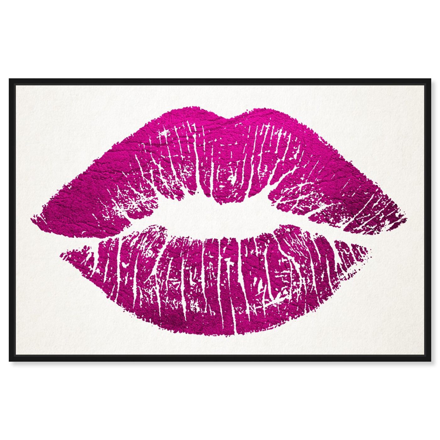 Front view of Solid Kiss PINK featuring fashion and glam and lips art.