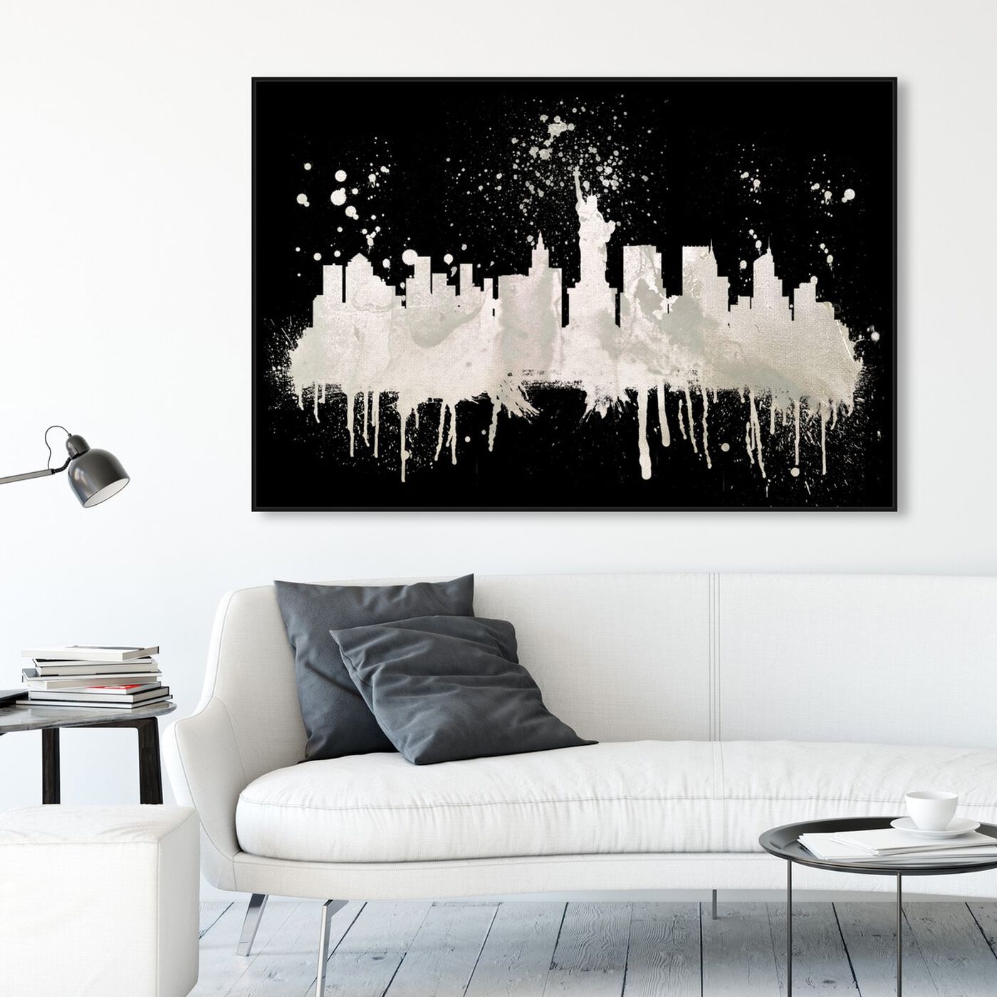 Hanging view of New York Skyline 2 I featuring cities and skylines and united states cities art.