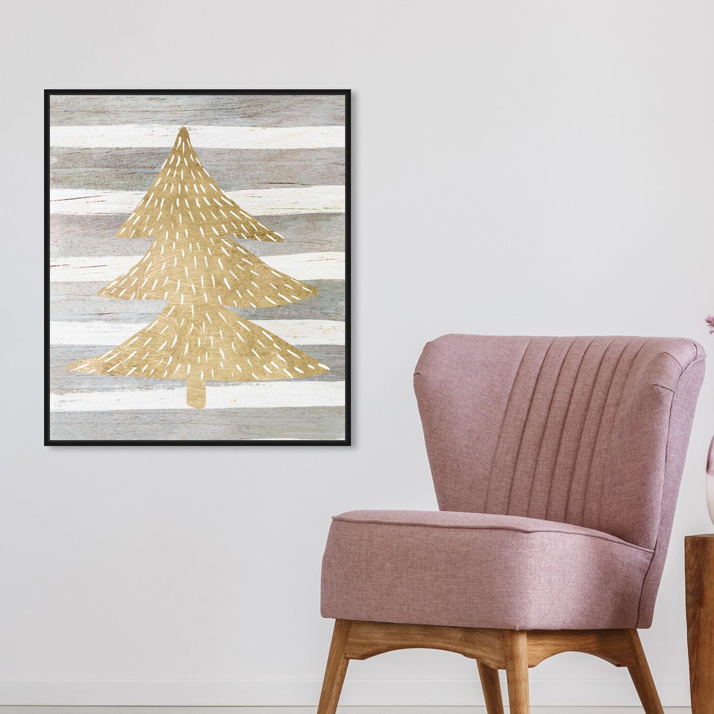 Hanging view of Gold Tree featuring holiday and seasonal and holidays art.