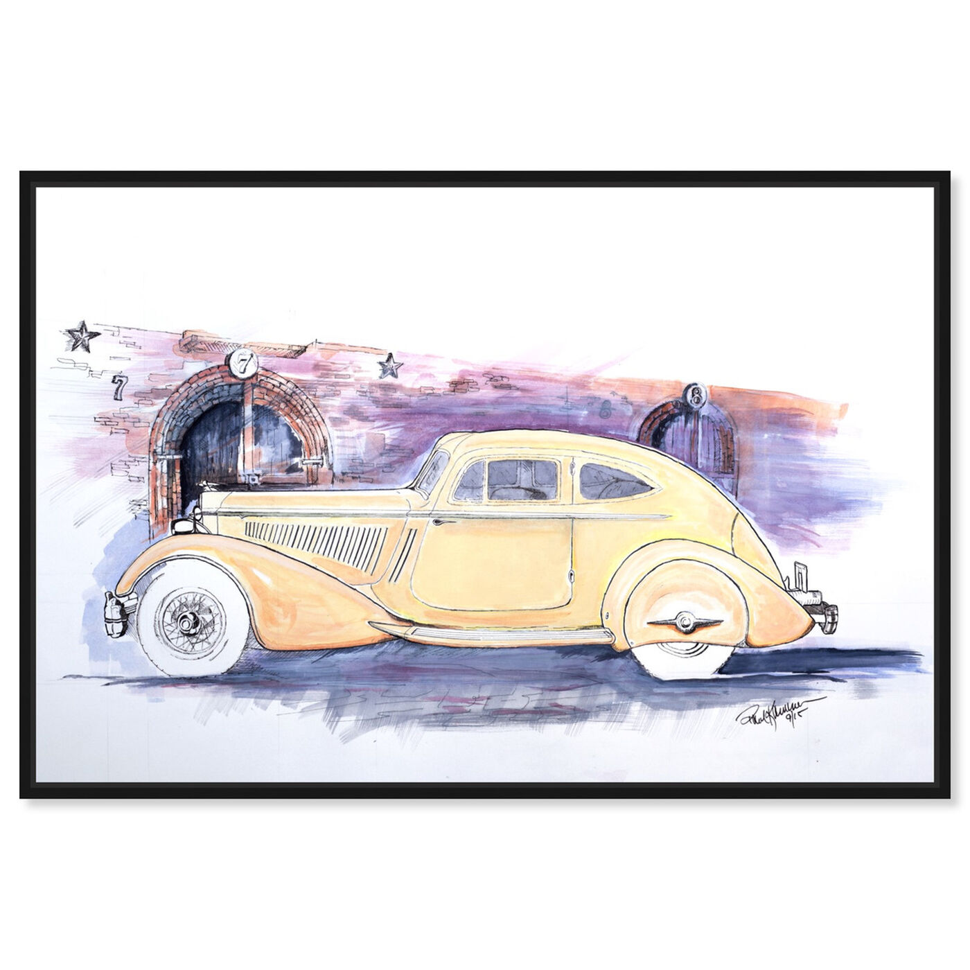Front view of Paul Kaminer - 1934 Packard V-12 Sport Coupe featuring transportation and automobiles art.