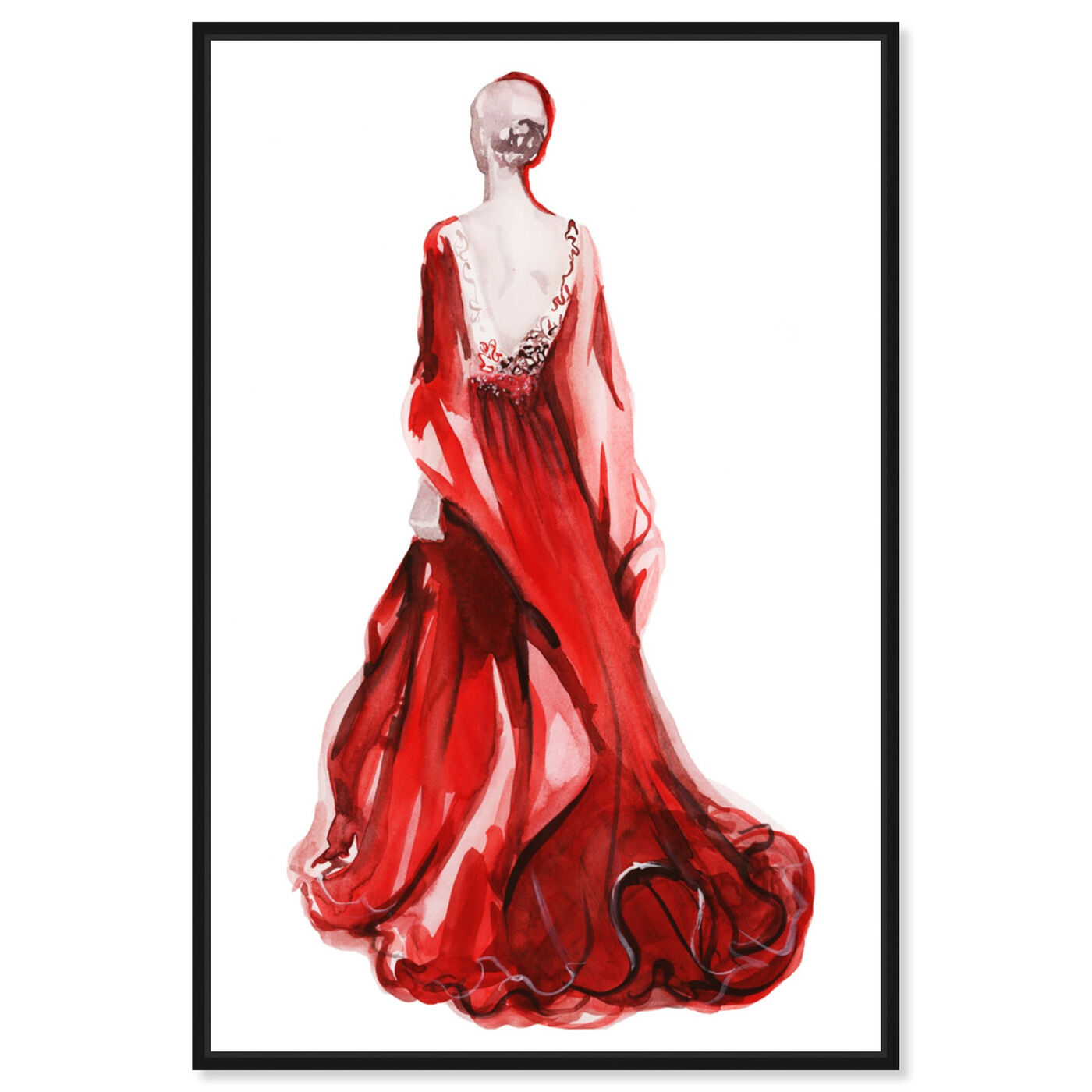 Front view of Red Dress - Gill Bay featuring fashion and glam and dress art.