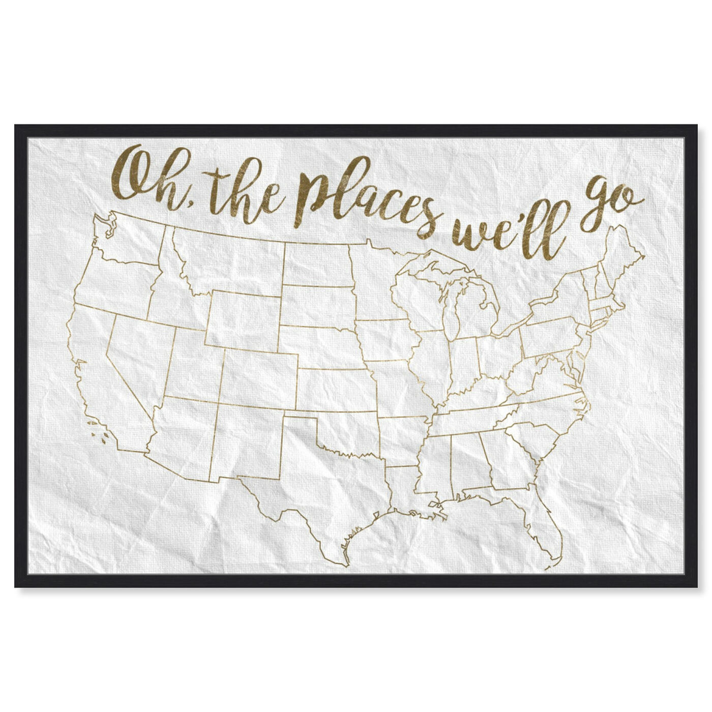 Front view of Oh The Places Well Go featuring americana and patriotic and us states art.