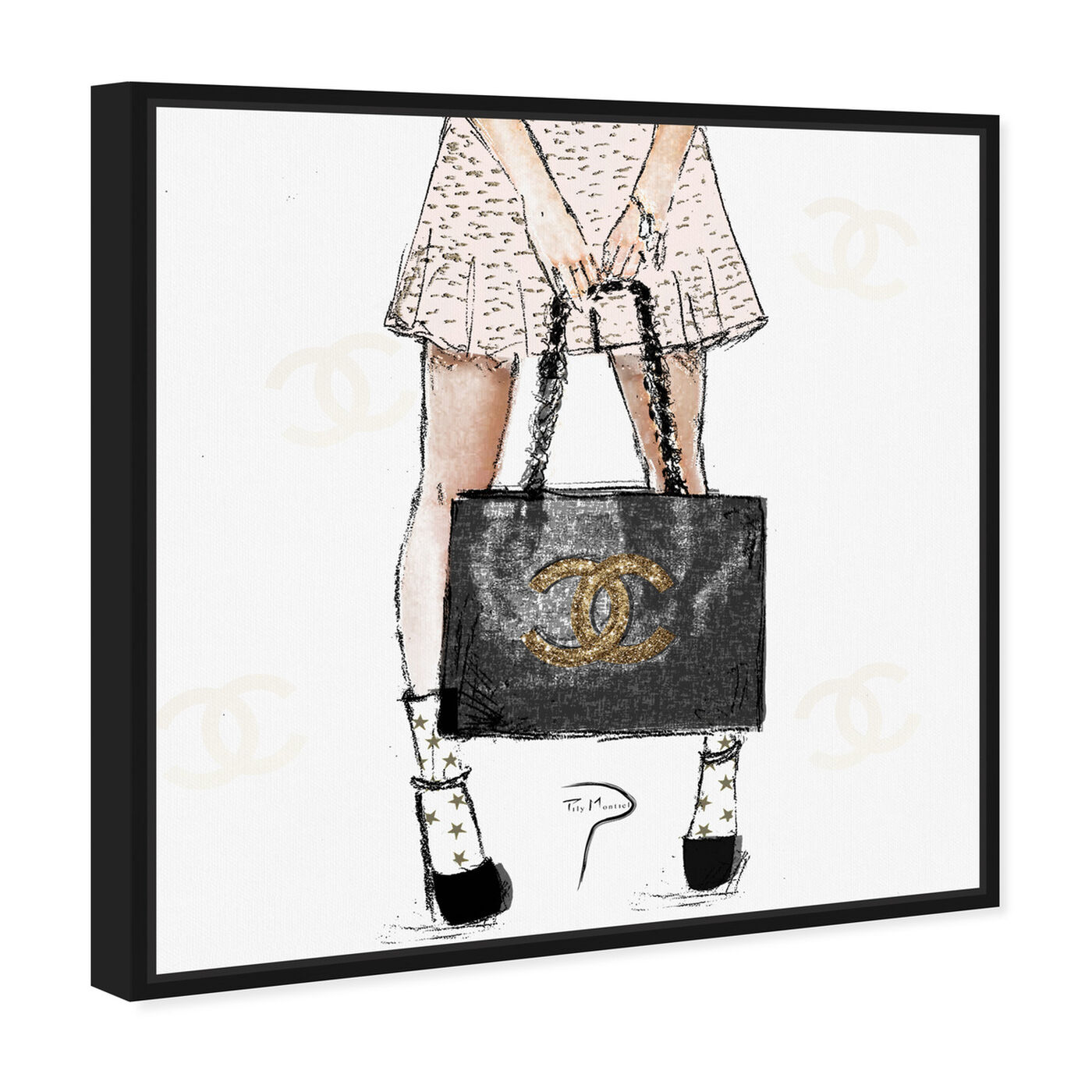 Angled view of Pily Montiel - Tweed Girl featuring fashion and glam and outfits art.