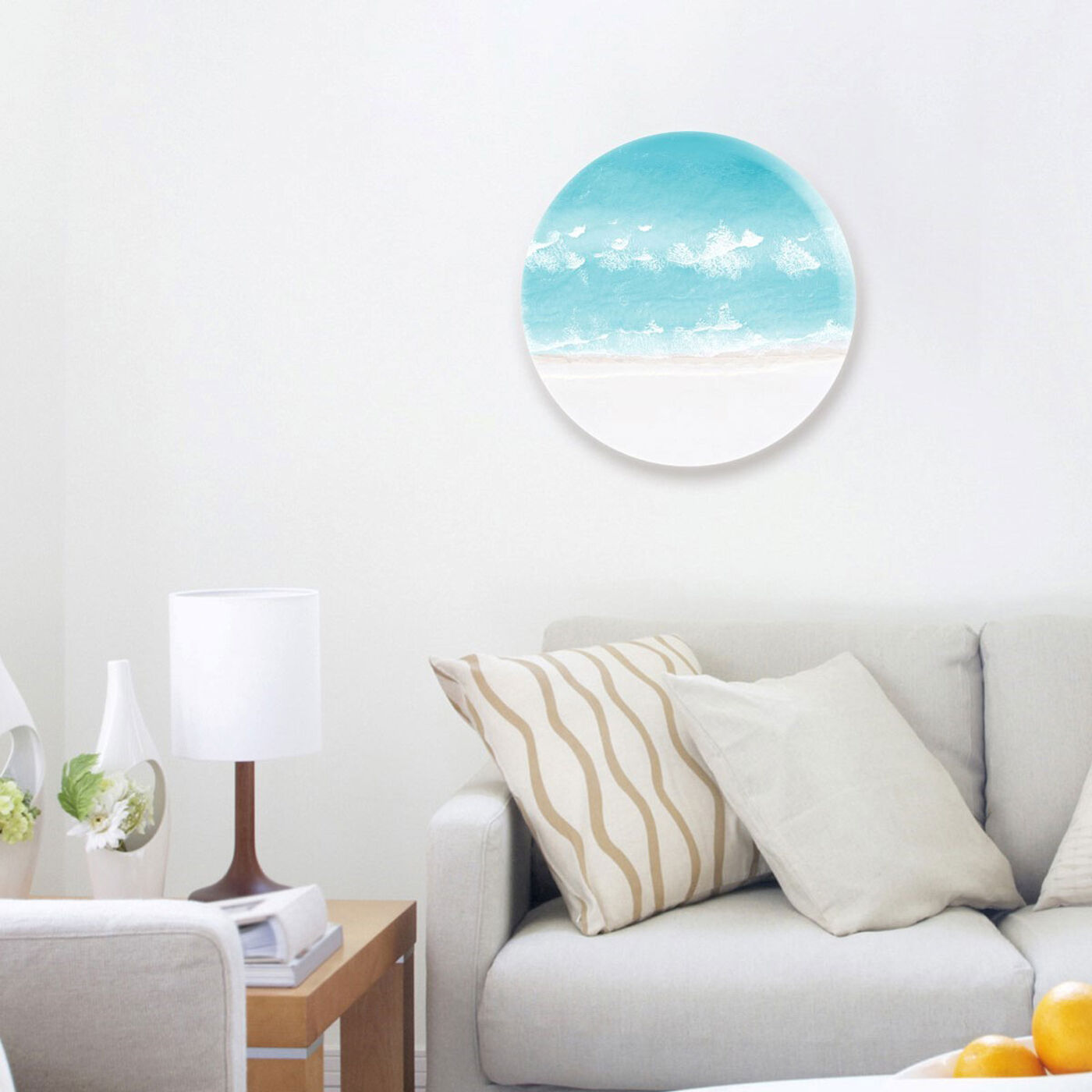Hanging view of Calm Perfect Ocean Blue II featuring nautical and coastal and coastal art.