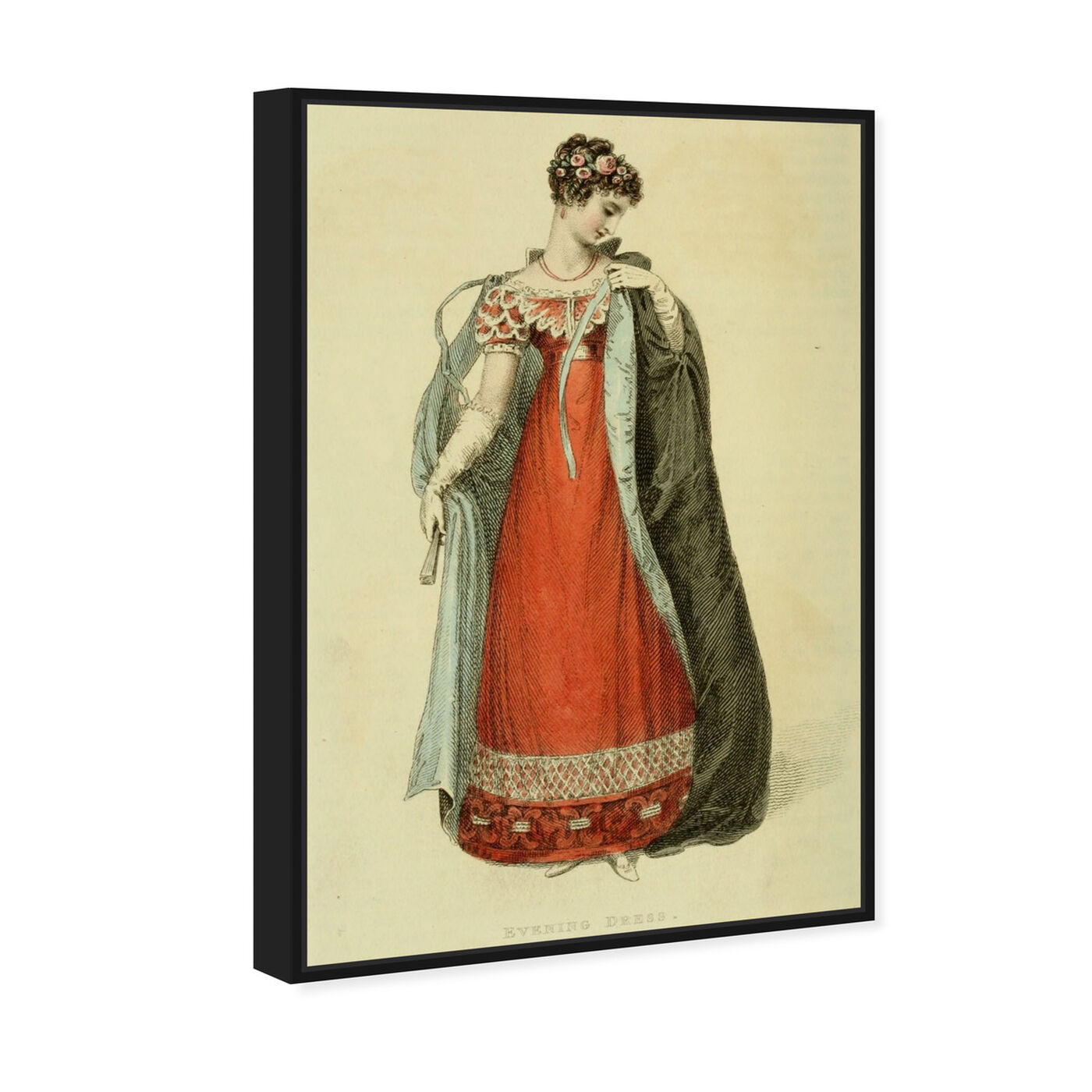 Angled view of Evening Dress - The Art Cabinet featuring classic and figurative and realism art.