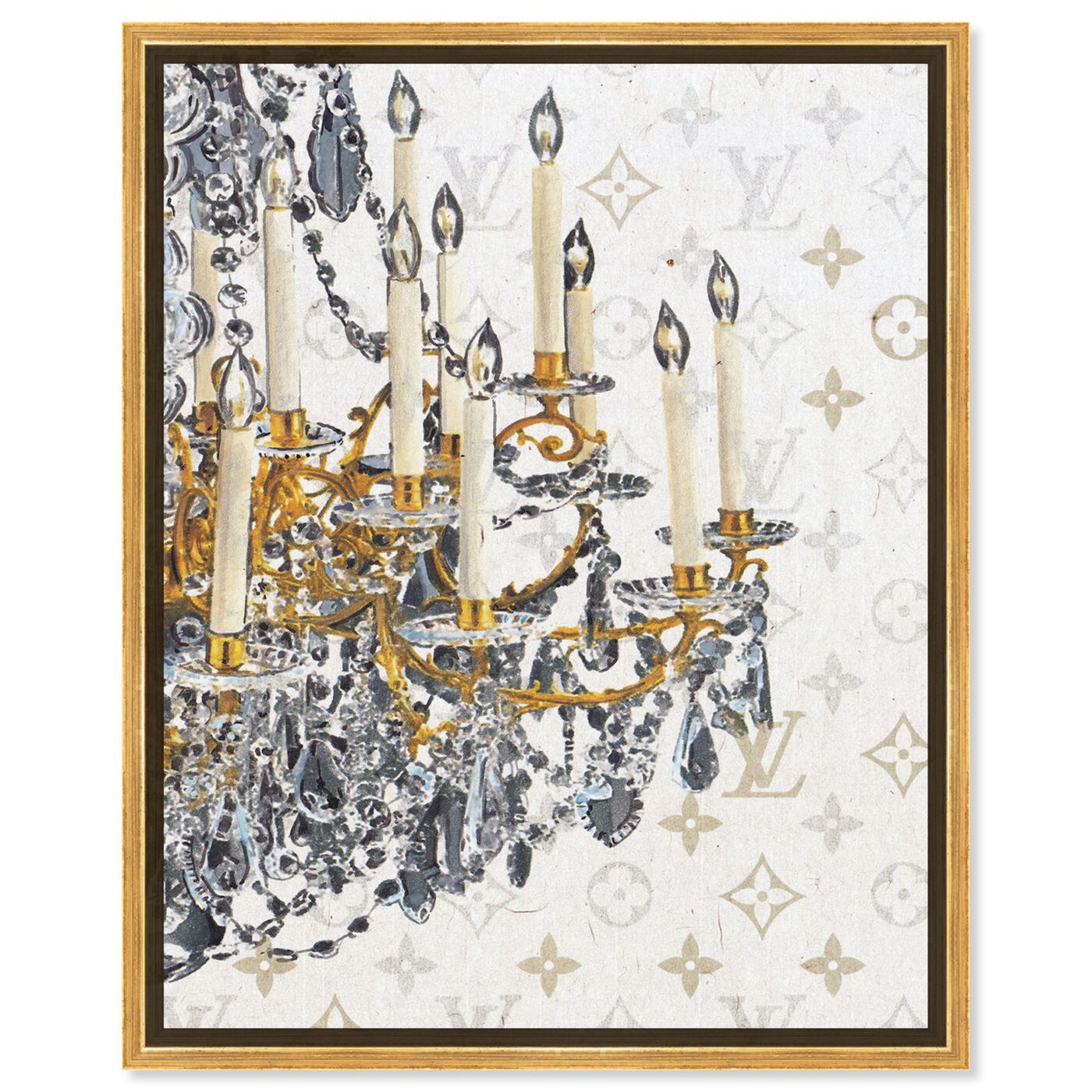 Front view of Fancy Light II featuring fashion and glam and chandeliers art.