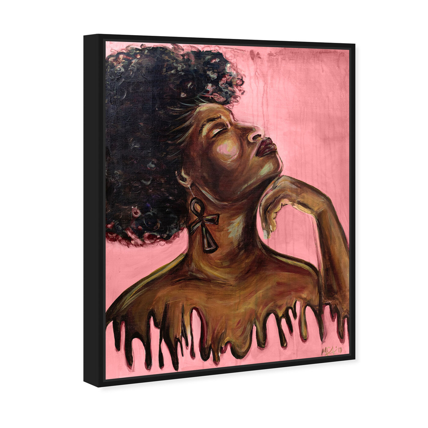 Angled view of Marissa Anderson - Dripping Melanin Blush featuring people and portraits and portraits art.