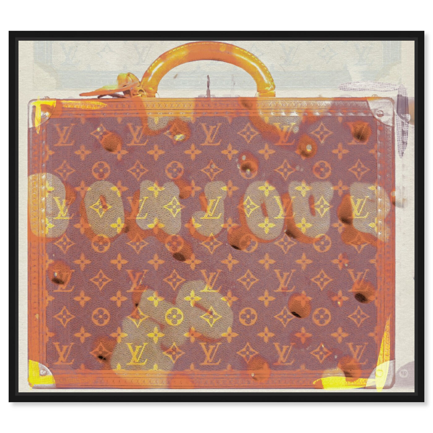 Front view of Bonjour II featuring fashion and glam and travel essentials art.