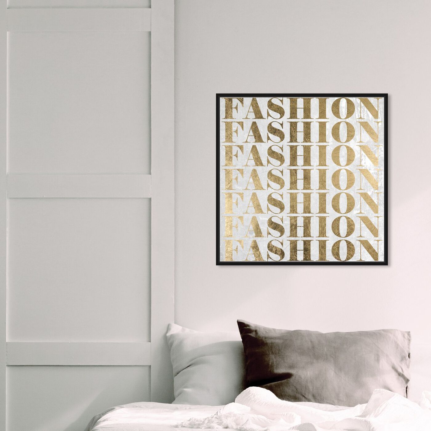 Hanging view of Give Me Fashion featuring typography and quotes and fashion quotes and sayings art.