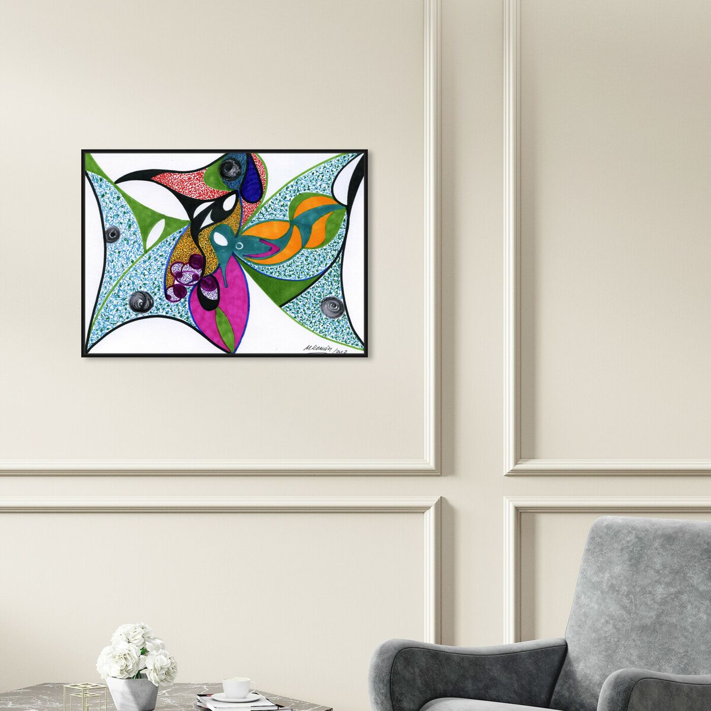 Hanging view of Amazonia featuring abstract and shapes art.