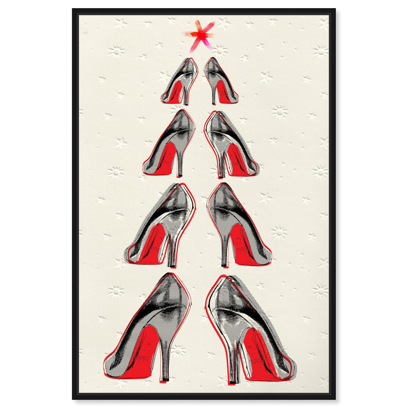 Front view of Christmas Tree 2013 featuring fashion and glam and shoes art.