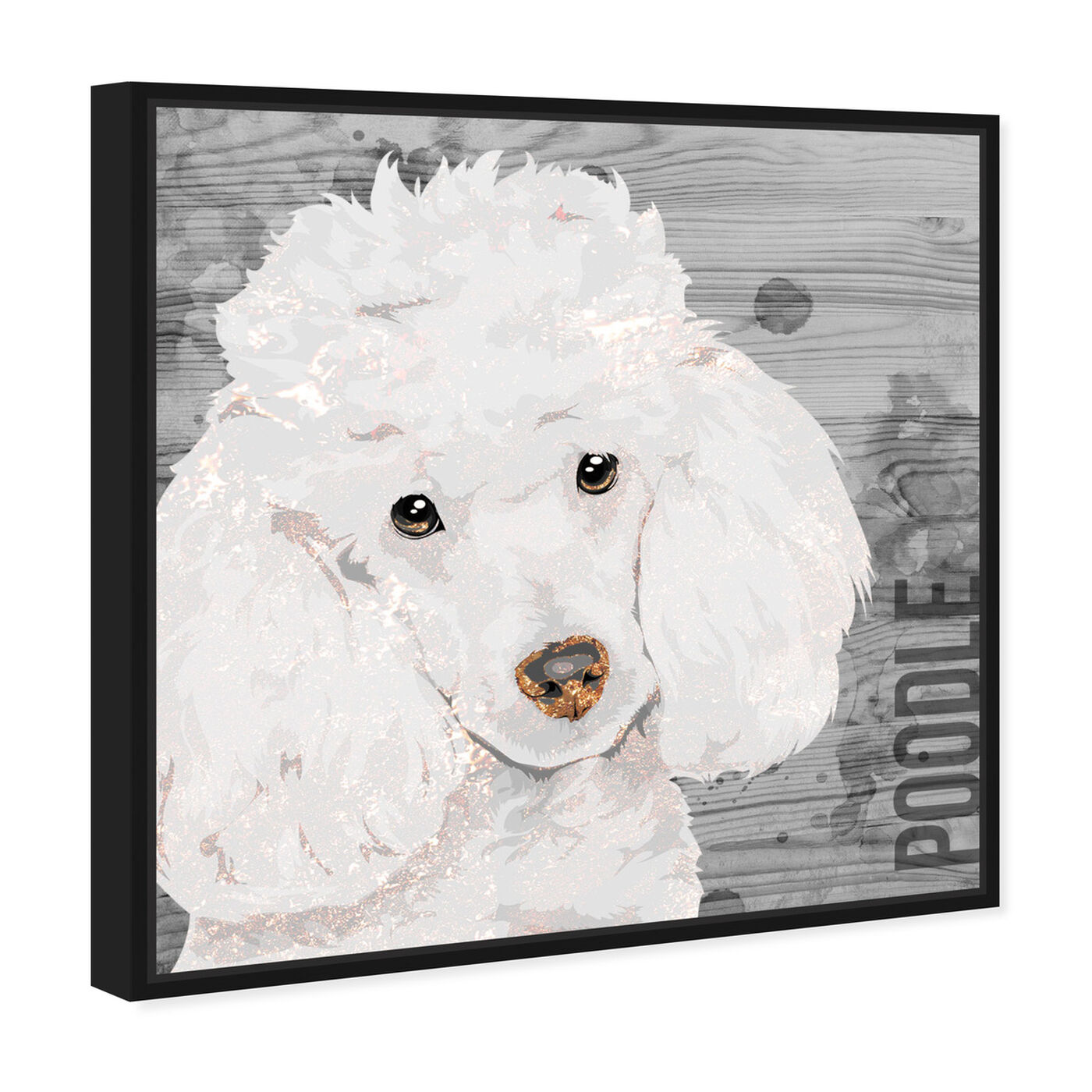 Angled view of Love My Poodle featuring animals and dogs and puppies art.
