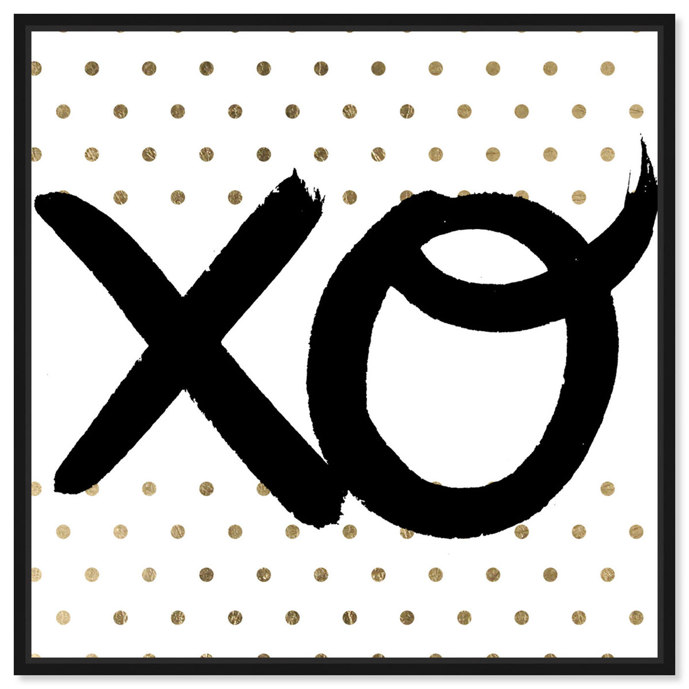 Front view of XO featuring typography and quotes and signs art.