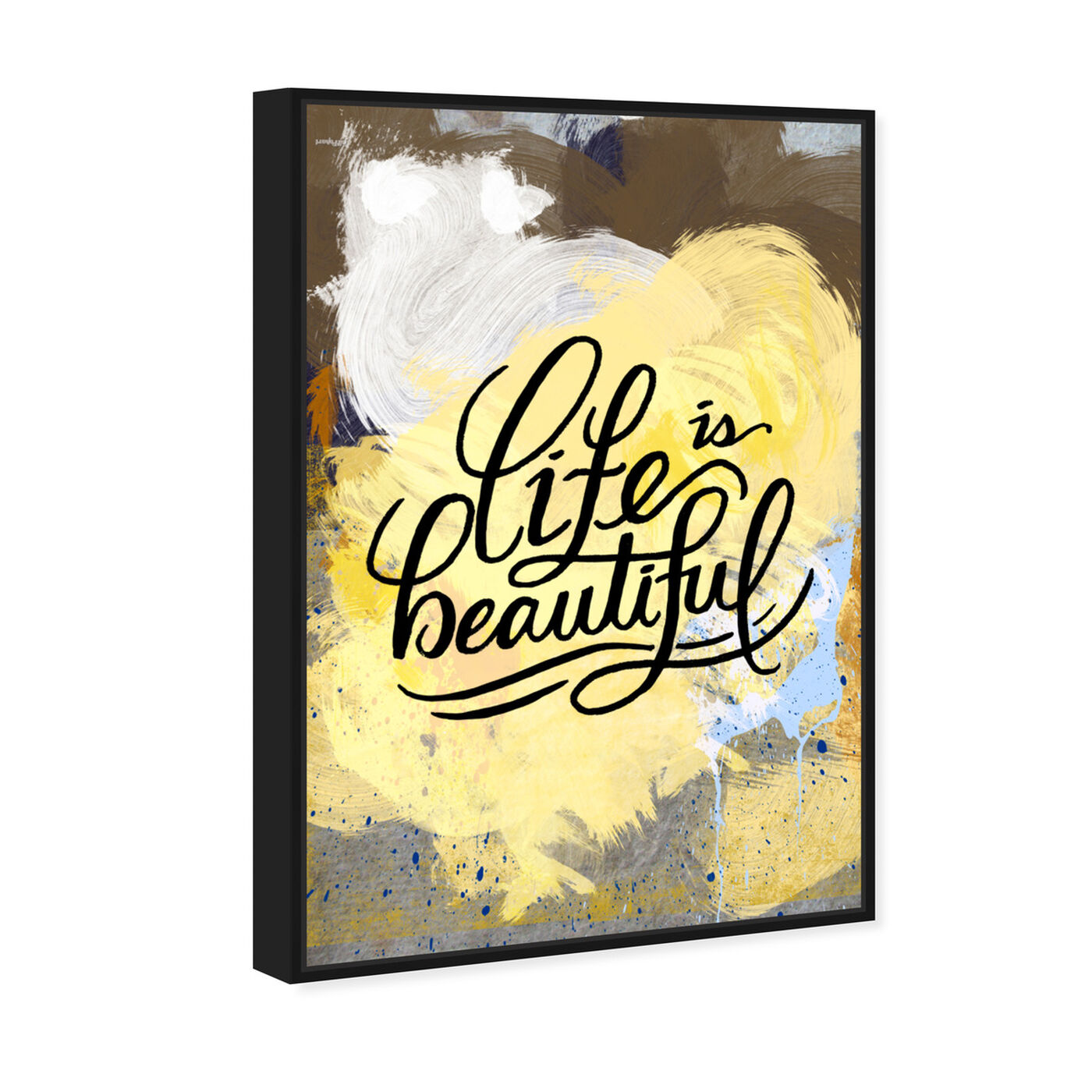 Angled view of Beautiful Colorful Life featuring typography and quotes and inspirational quotes and sayings art.
