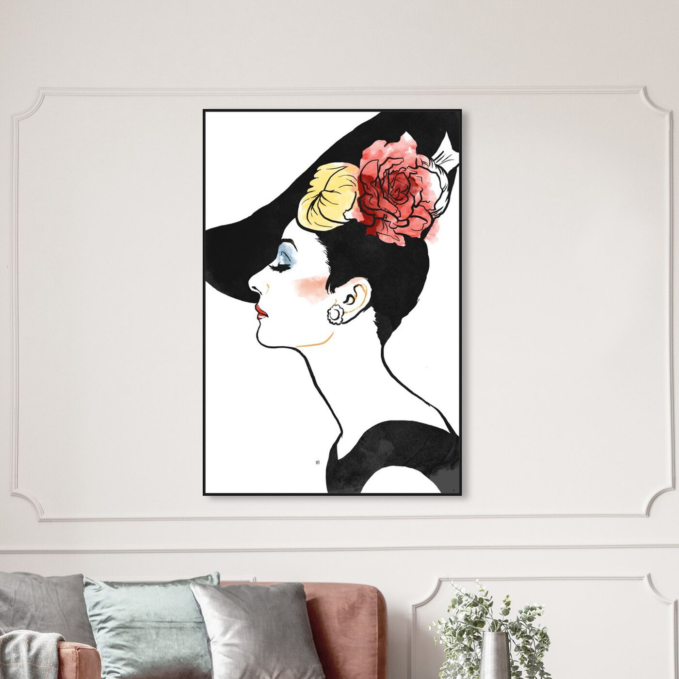 Hanging view of Hats and Glam featuring fashion and glam and portraits art.