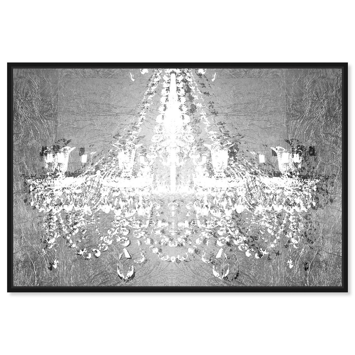 Front view of Dramatic Entrance Chrome featuring fashion and glam and chandeliers art.