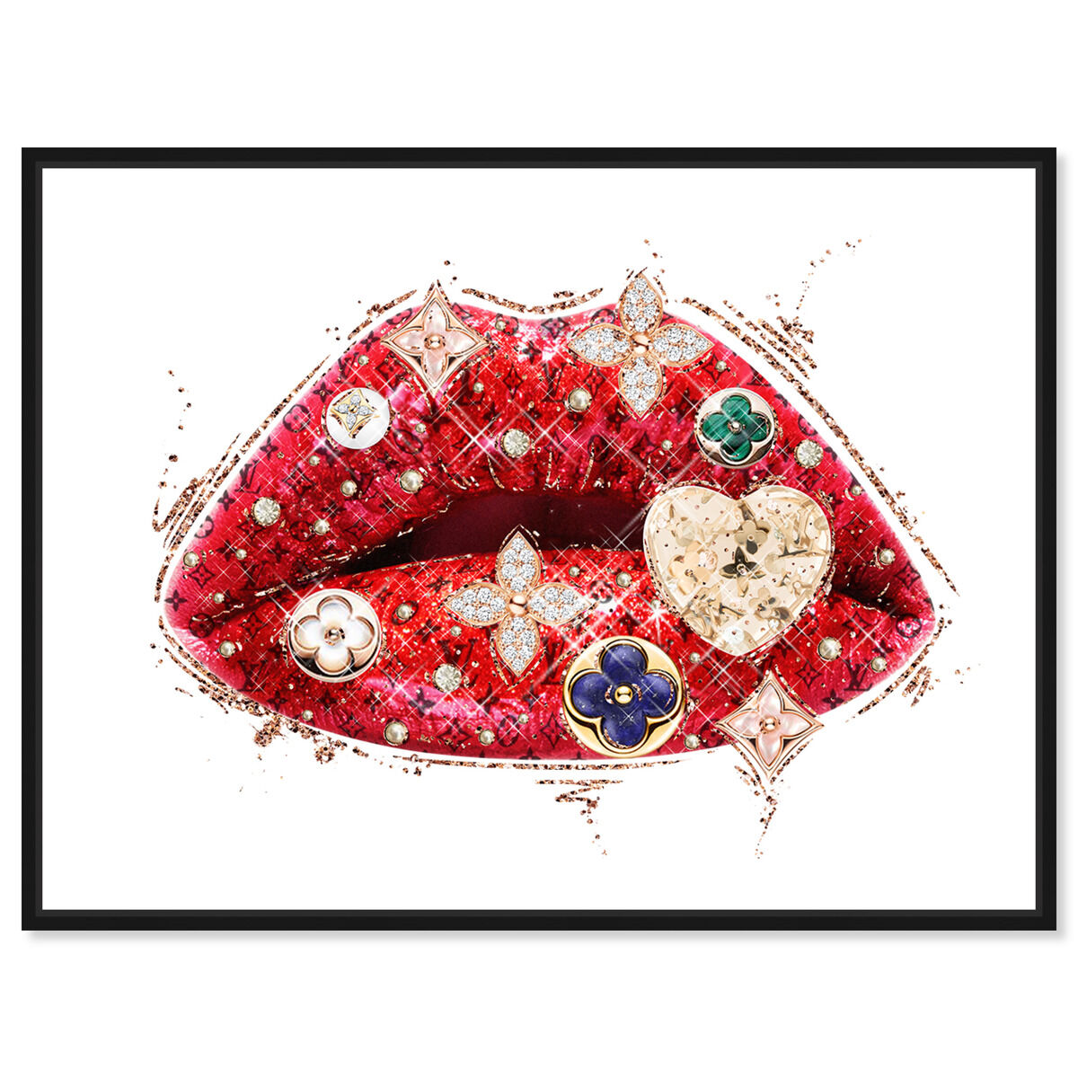 Louis Lips and Gems | Oliver Gal Fashion Art
