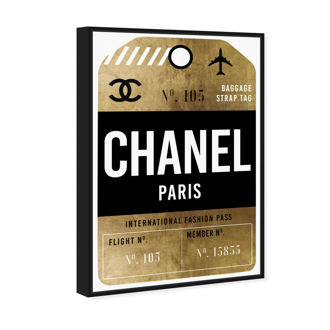 Angled view of Fashion Pass Luggage Tag featuring fashion and glam and road signs art.