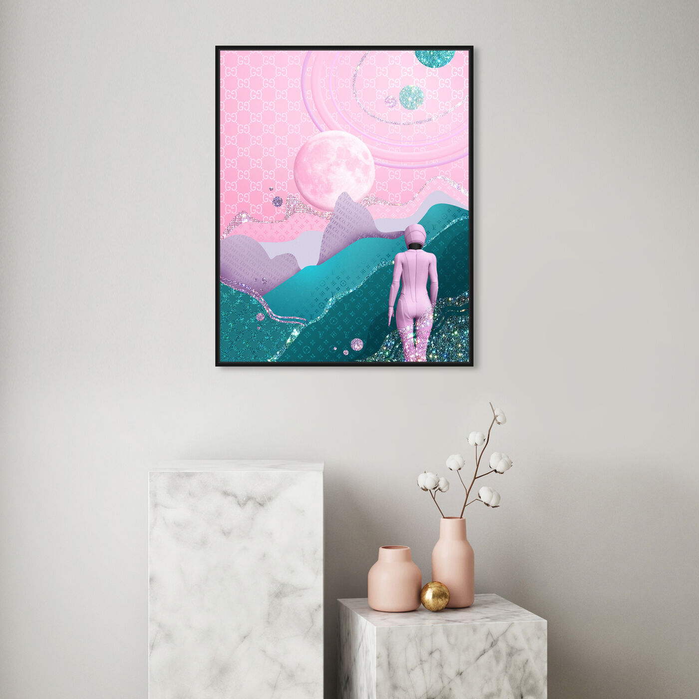 Hanging view of Lead me into the light featuring nature and landscape and skyscapes art.