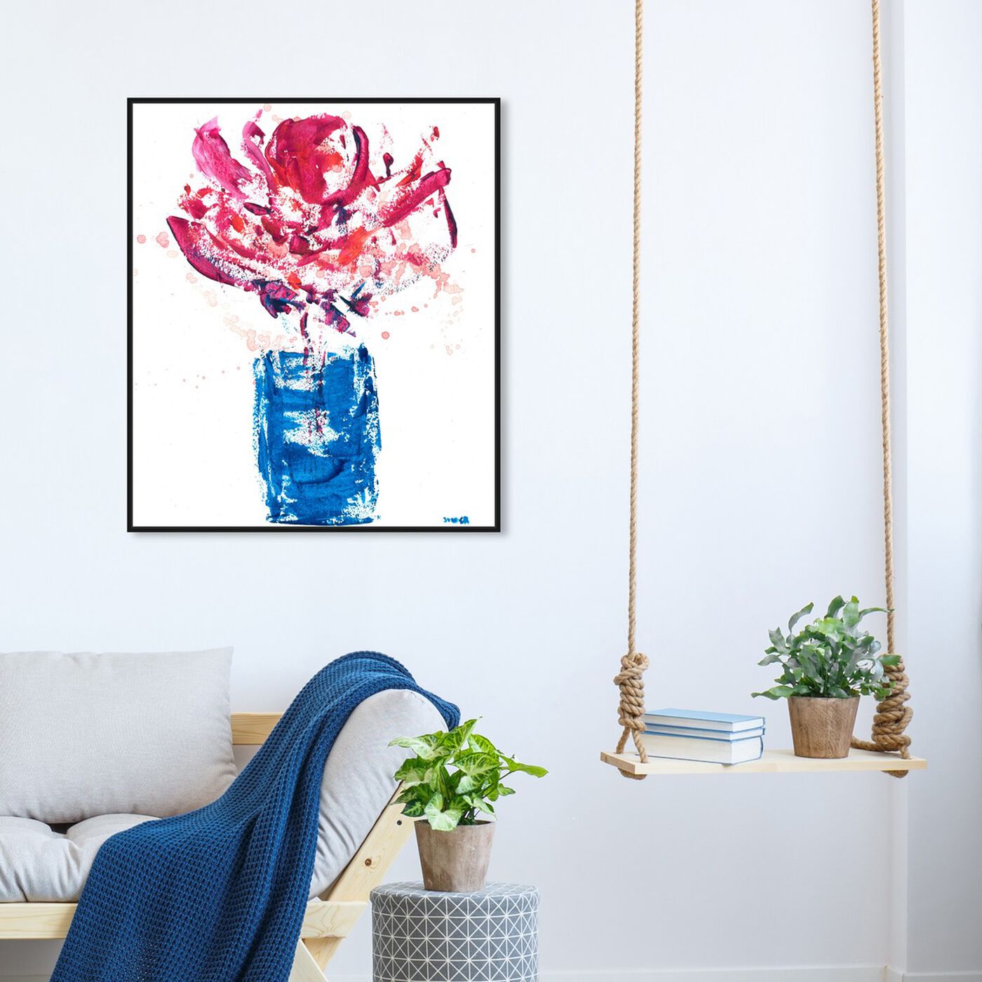 Hanging view of You've Gone to My Head by Claire Sower featuring floral and botanical and florals art.