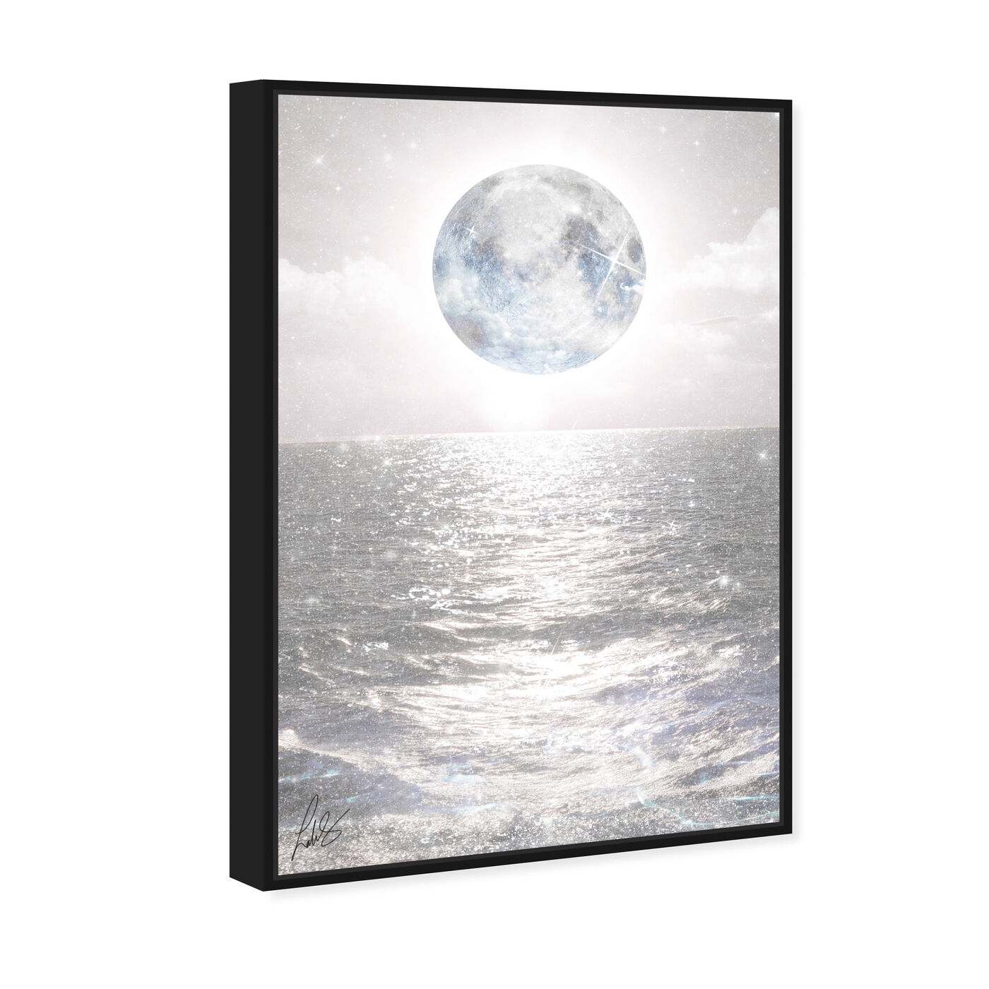 Angled view of Mykonos Moon featuring astronomy and space and moons art.