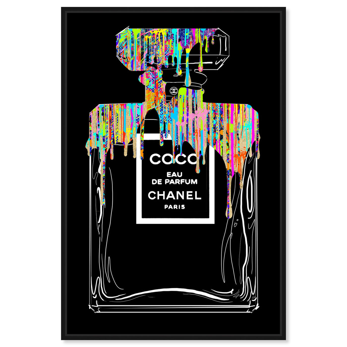 Front view of Neon Chrome Perfume featuring fashion and glam and perfumes art.
