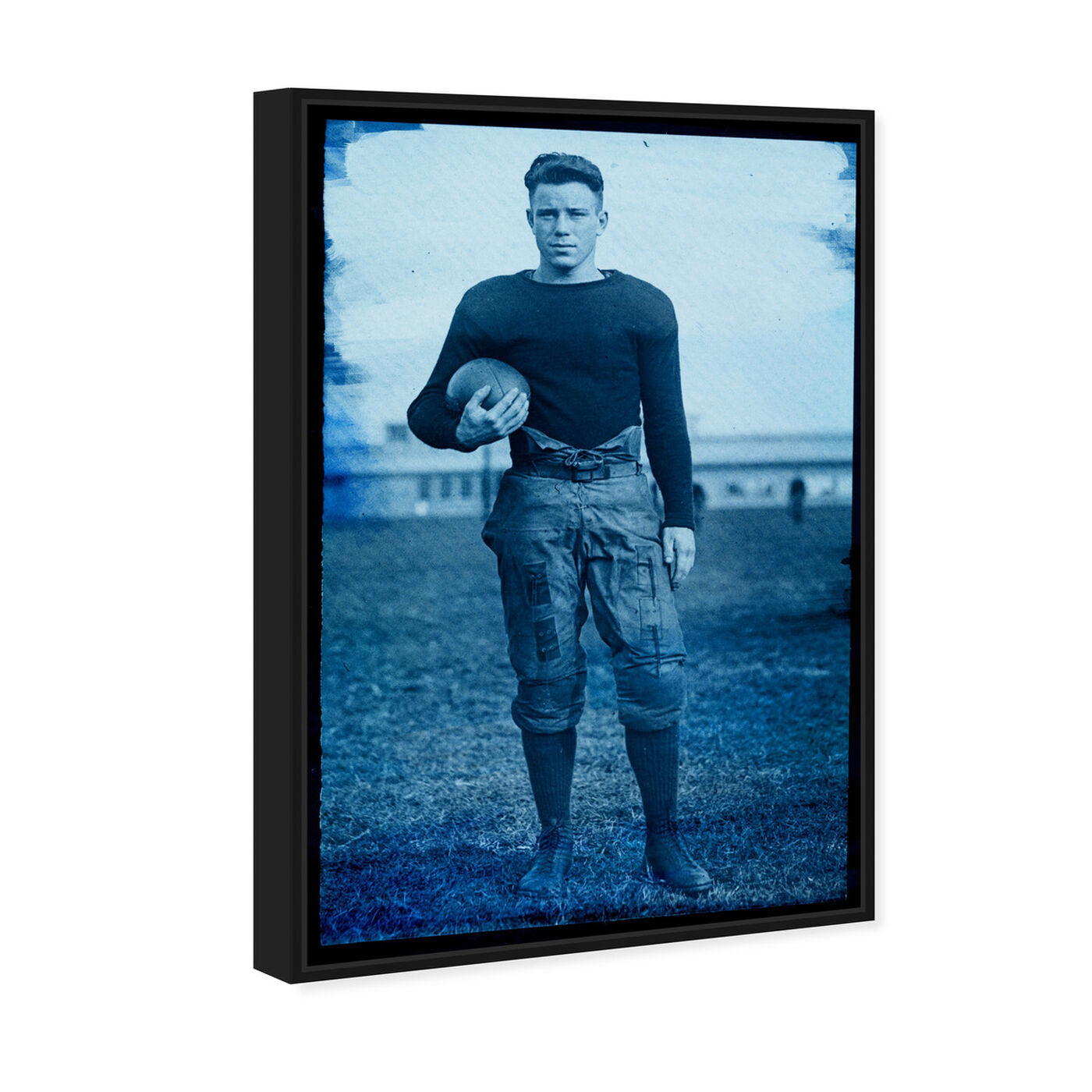 Angled view of 1922 Navy Football Player featuring sports and teams and football art.