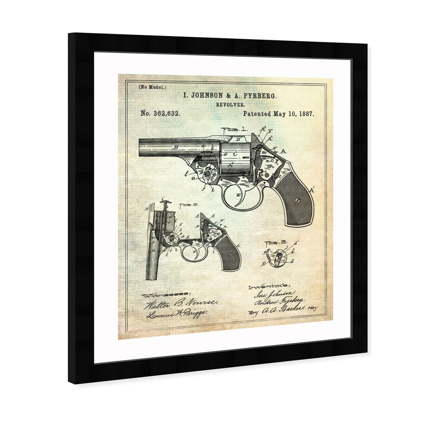 Angled view of Revolver 1887 featuring entertainment and hobbies and machine guns art.