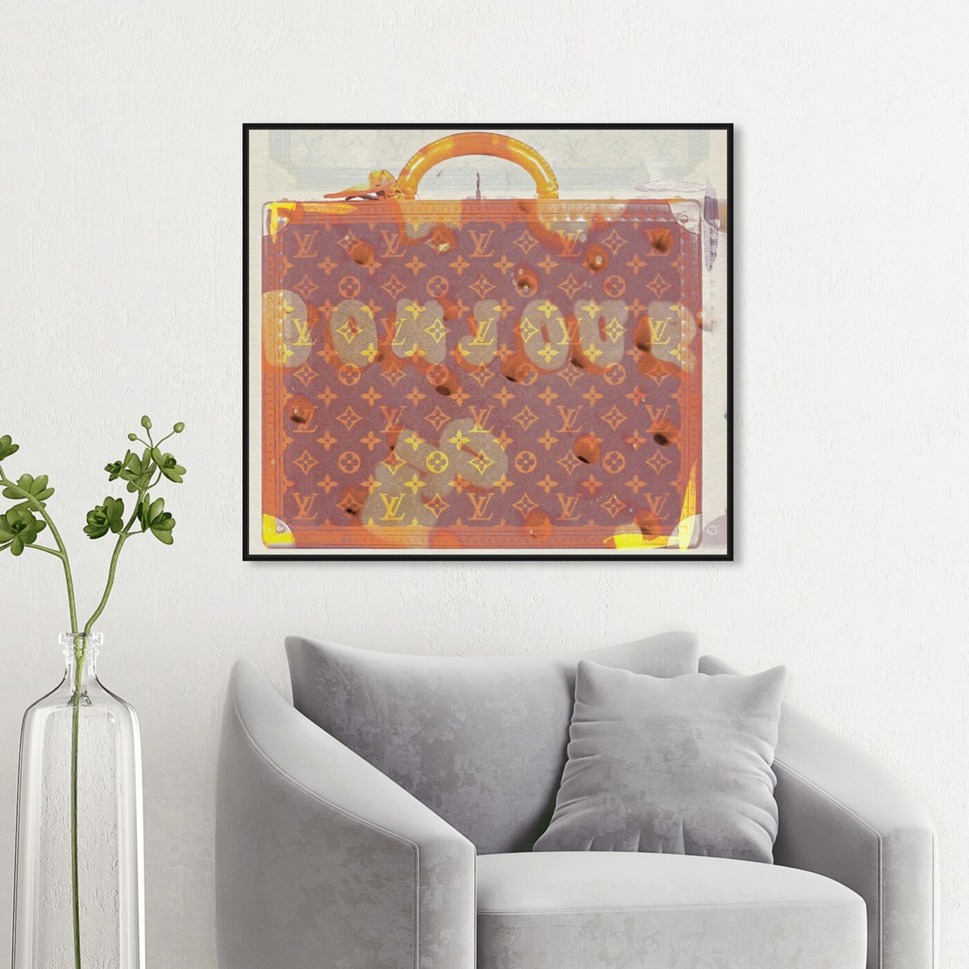 Hanging view of Bonjour II featuring fashion and glam and travel essentials art.