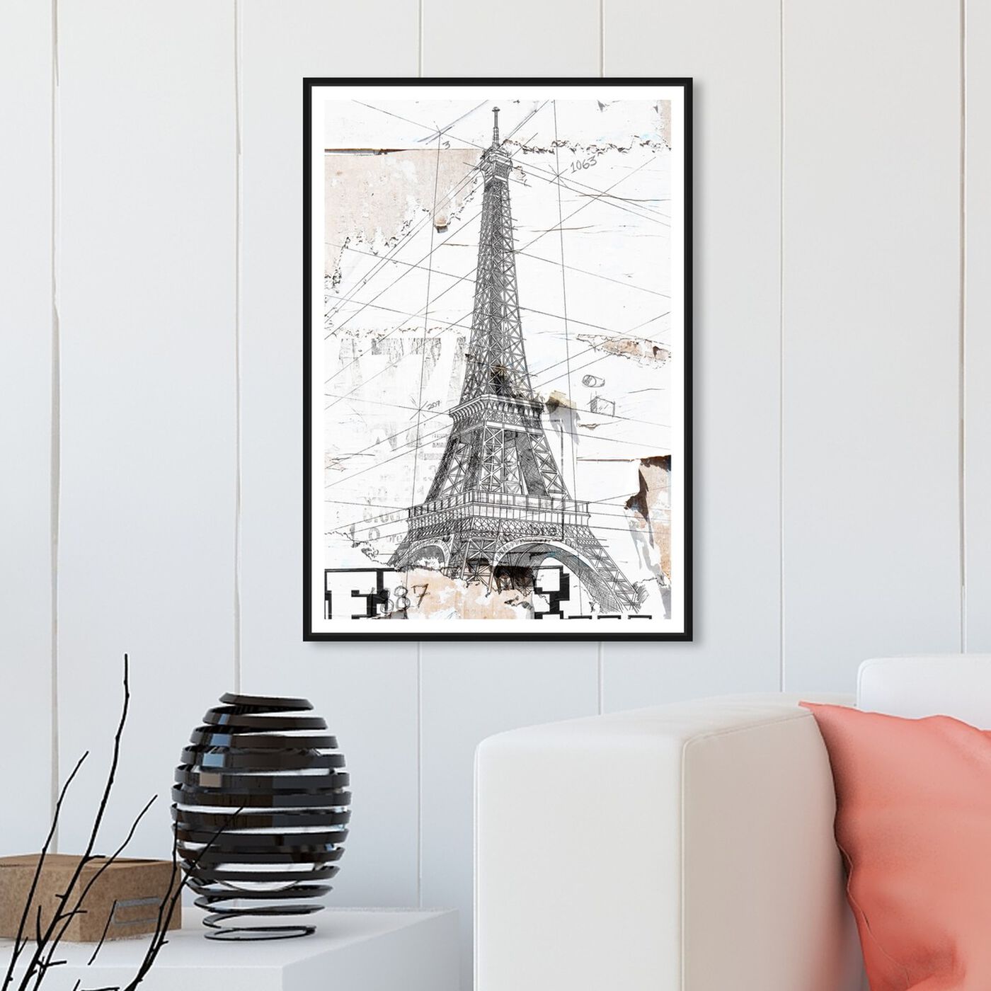 Hanging view of Eiffel 2 featuring architecture and buildings and european buildings art.
