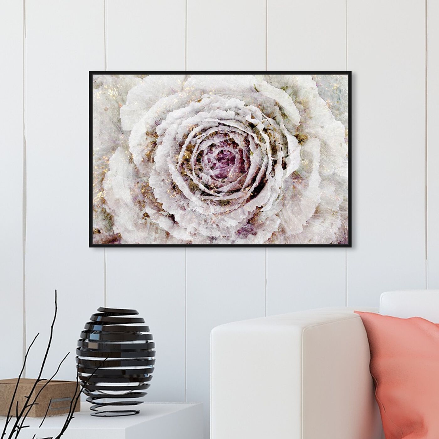 Hanging view of Winter New York Flower featuring floral and botanical and florals art.