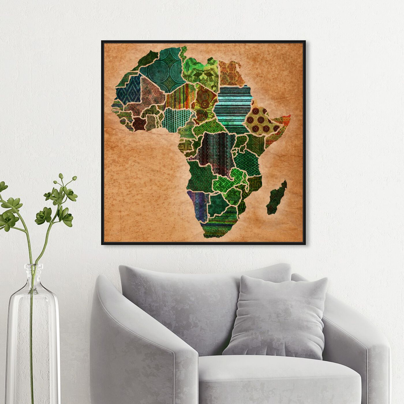 Hanging view of Mother Africa featuring world and countries and african cultures art.