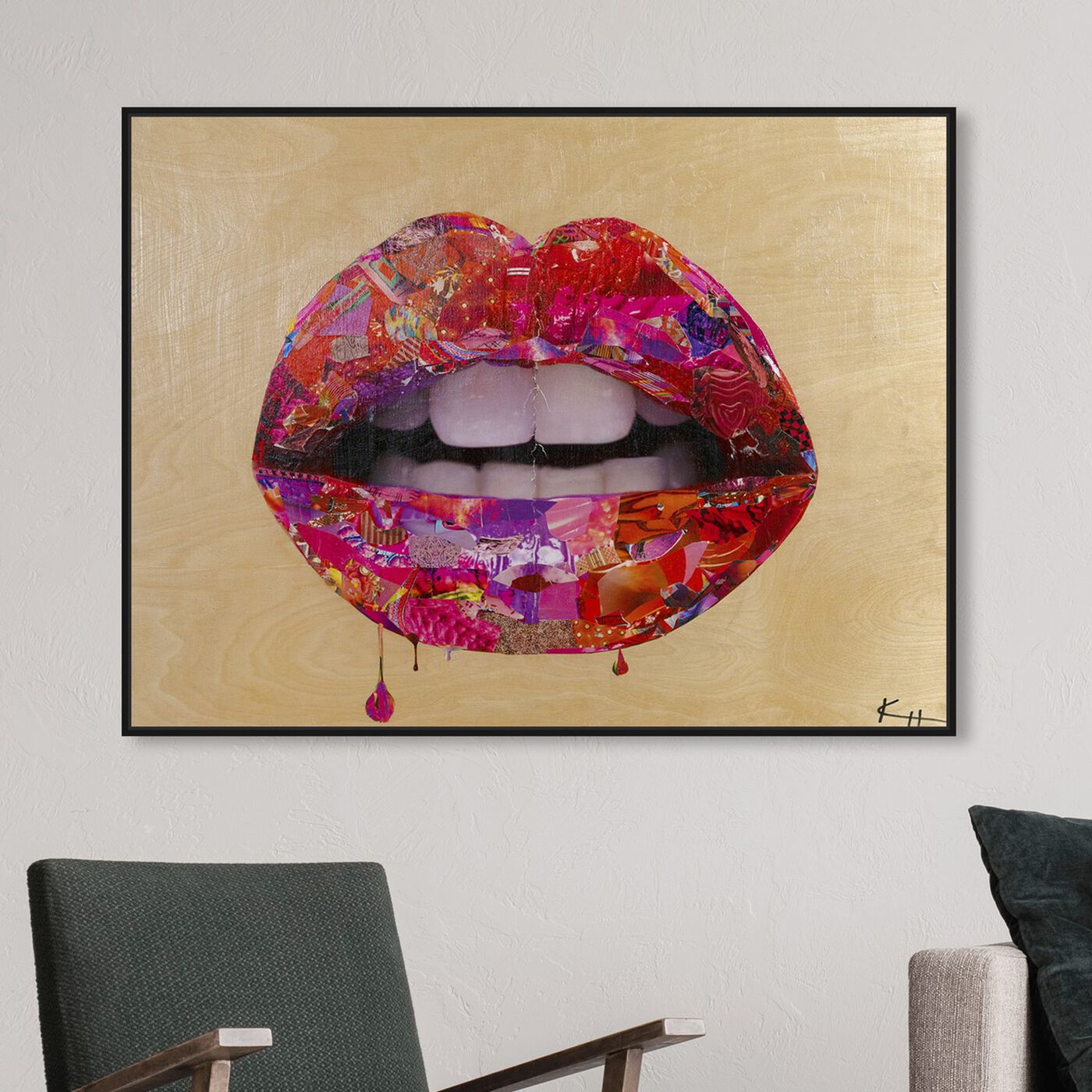 Hanging view of Katy Hirschfeld - Beauty Cherry Lips featuring fashion and glam and lips art.