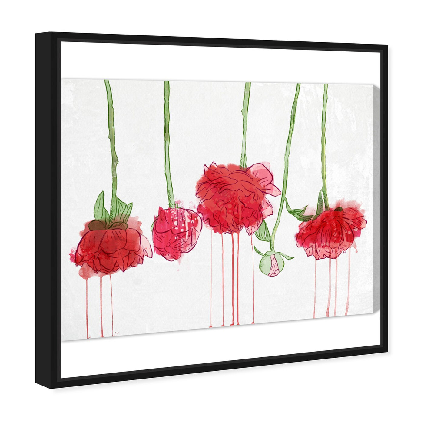 Angled view of Drying Carnations featuring floral and botanical and florals art.