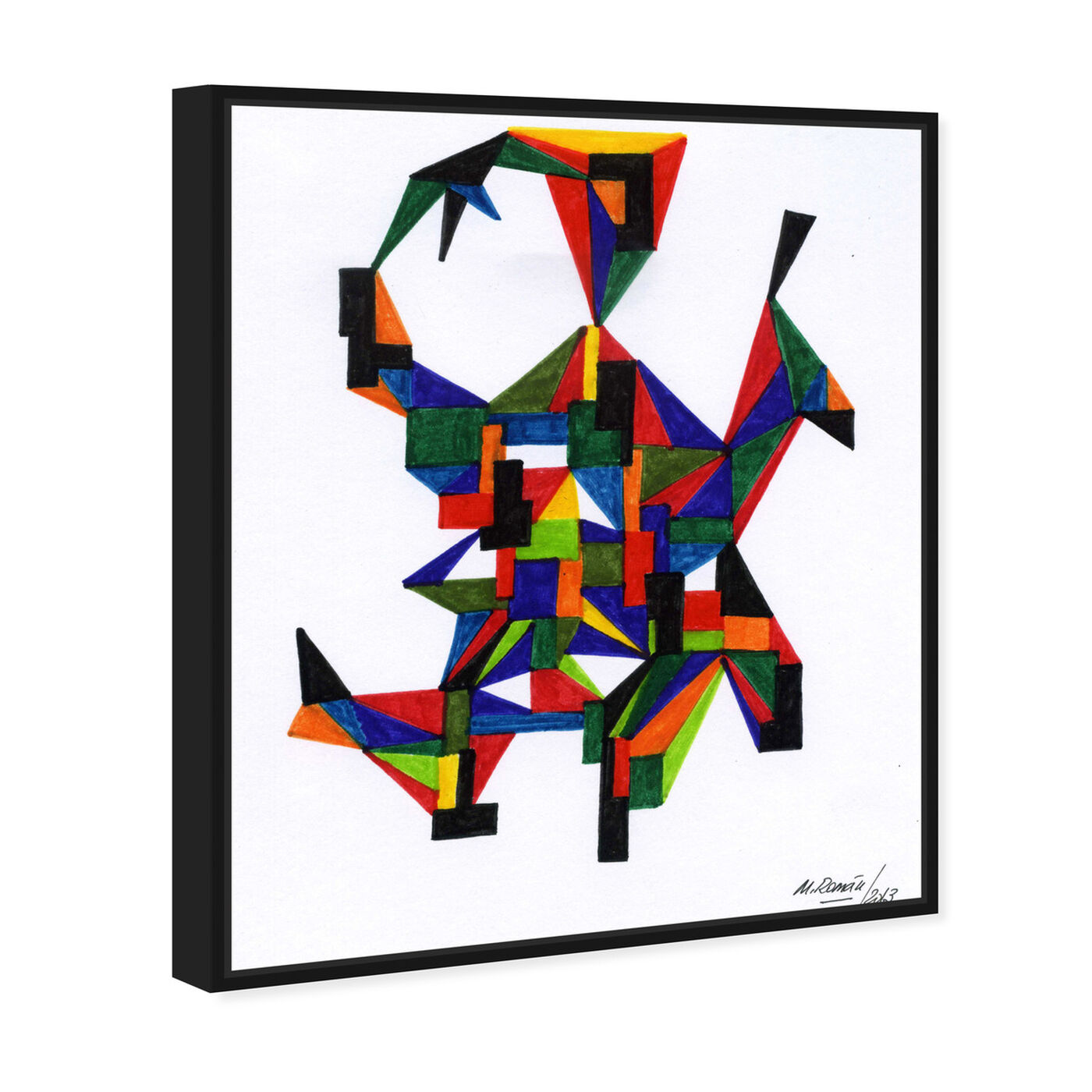 Angled view of Three Dimensional featuring abstract and geometric art.