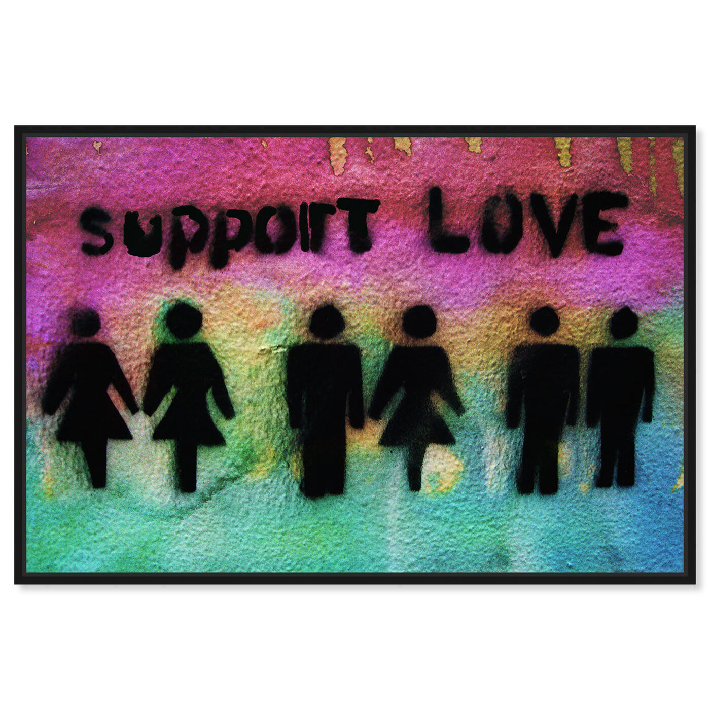 Front view of Support Love featuring typography and quotes and love quotes and sayings art.
