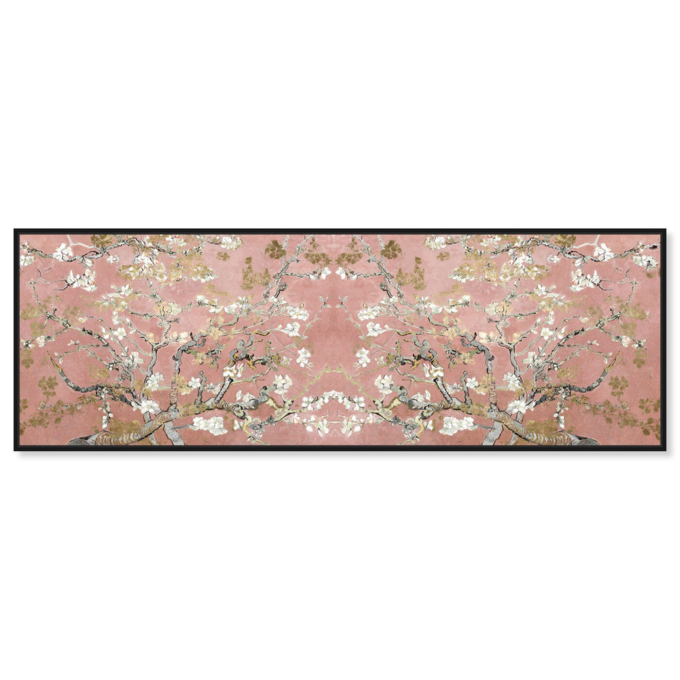 Front view of Van Gogh in Blush Blossoms featuring floral and botanical and trees art.