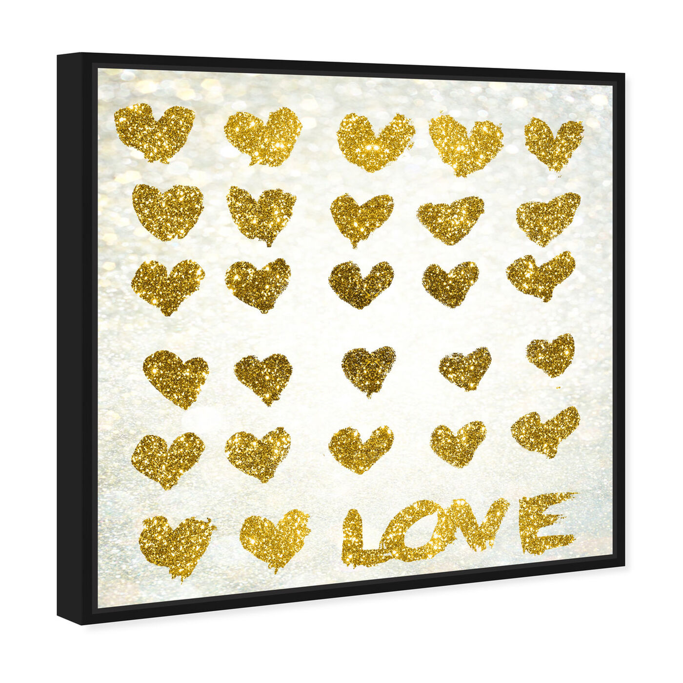 Angled view of Heart of Gold featuring typography and quotes and love quotes and sayings art.