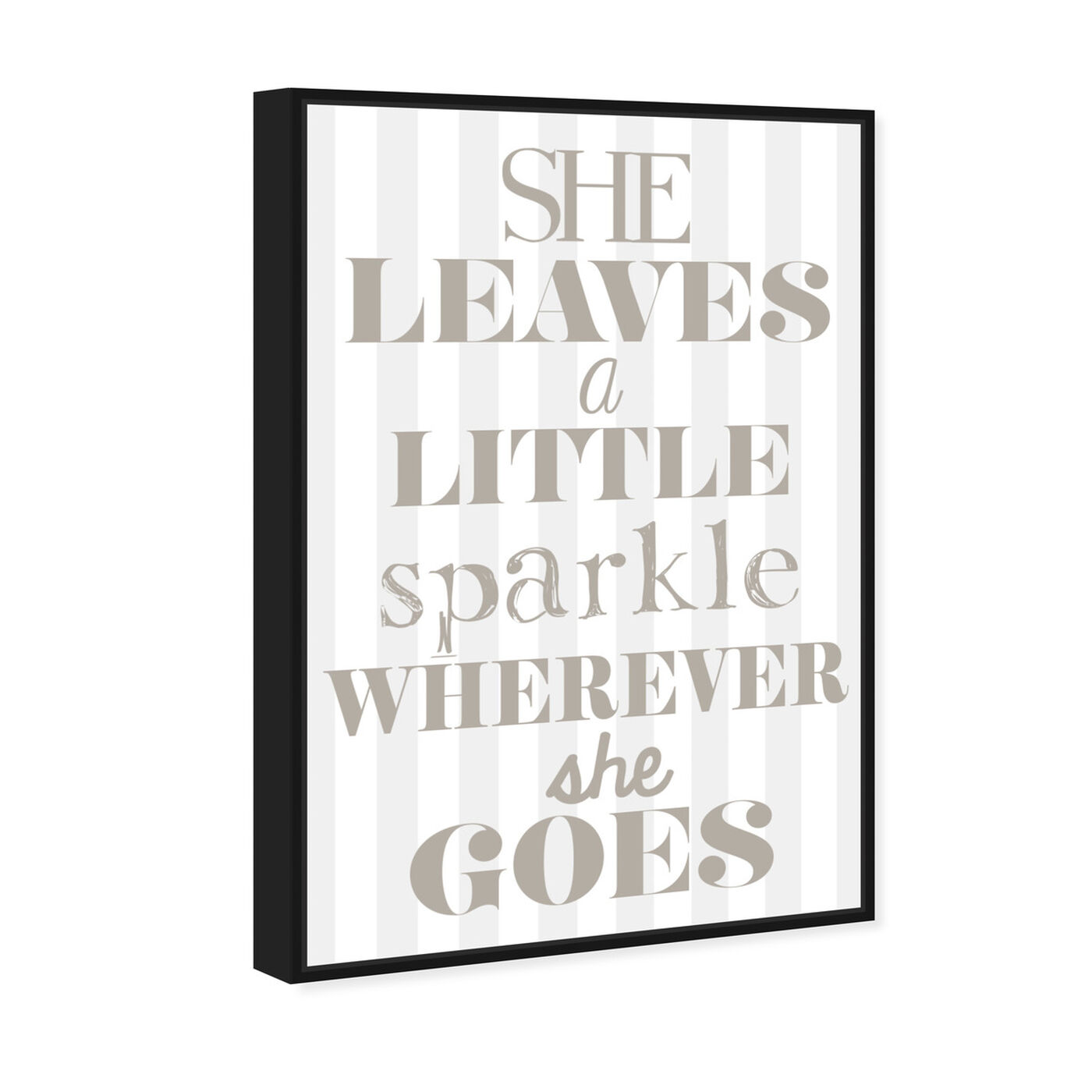 Angled view of Little Sparkle featuring typography and quotes and beauty quotes and sayings art.